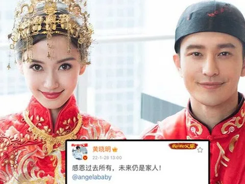 Huỳnh Hiểu Minh và Angela Baby sau tin ly hôn: Viết cùng 1 câu mà gây xúc động mạnh!