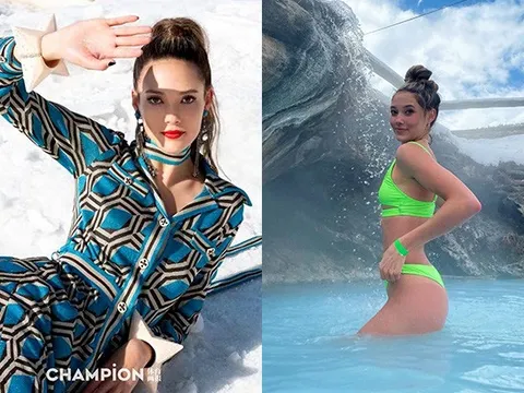 Nhan sắc quyến rũ của vận động viên trượt tuyết 19 tuổi, đại diện cho Victoria's Secret