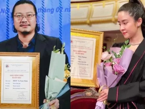 NSƯT Tạ Tuấn Minh và Thuỳ Dương nhận giải nghệ sĩ xuất sắc năm 2021