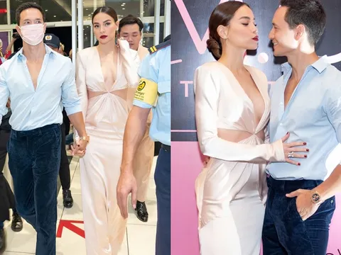 Hồ Ngọc Hà mặc nóng bỏng, công khai tình tứ cùng Kim Lý trước đám đông