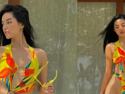 Khánh Linh The Face cuốn hút với bikini sắc màu