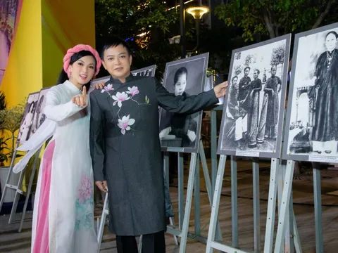 Hà Phương diện áo dài, cùng "người tình âm nhạc" đi sự kiện