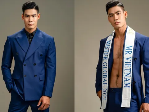 Đại diện Mister Global Việt Nam Danh Chiếu Linh tung ảnh lịch lãm với vest