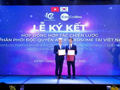 Lễ ra mắt và ký kết phân phối độc quyền ASCE Plus giữa ExoCoBio và Zacy Aesthetics Group thành công tốt đẹp