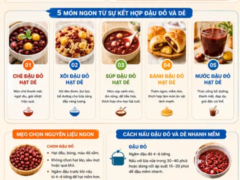 Đậu đỏ và dẻ: Sự kết hợp thanh mát, bổ dưỡng cho cả gia đình
