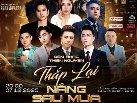 Quang Hà, Khắc Việt, Lương Gia Huy cùng dàn sao V-Pop đình đám hội tụ tại Đêm nhạc Thiện nguyện "Thắp Lại Nắng Sau Mưa"